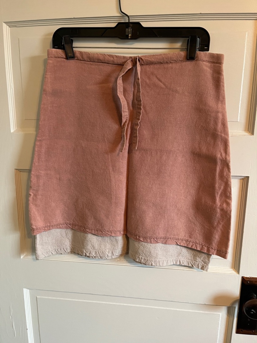 Hemp handmade Drawstring Layered Skirt